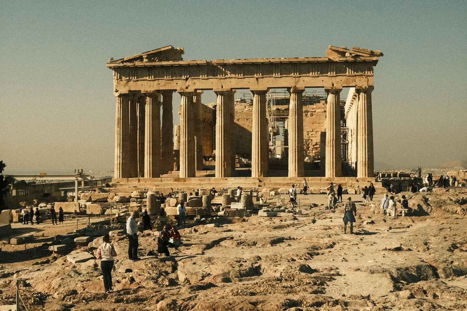 The Parthenon from the eastern end of the Acropolis plateau