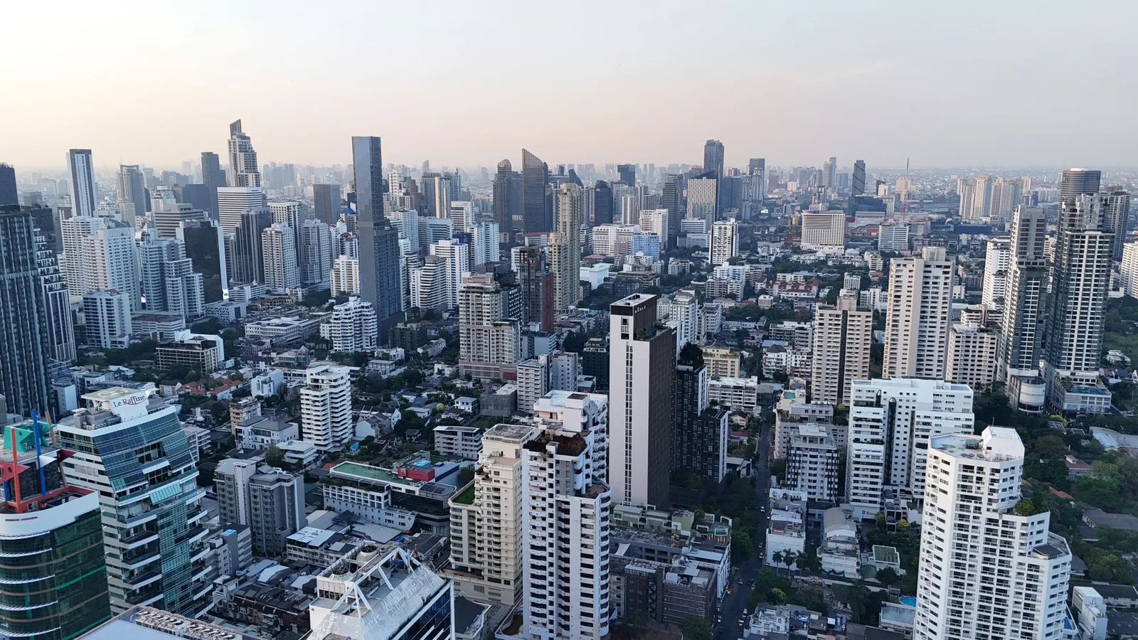 Bangkok skyline in the cool season