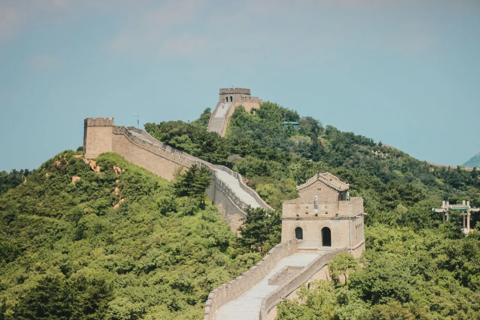 The Mutianyu Great Wall winding over forested ridges
