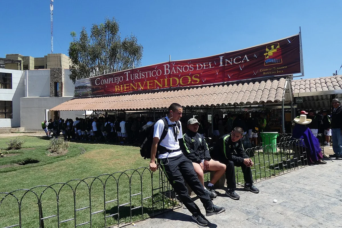 The entrance to the Baños del Inca thermal complex, where Atahualpa bathed