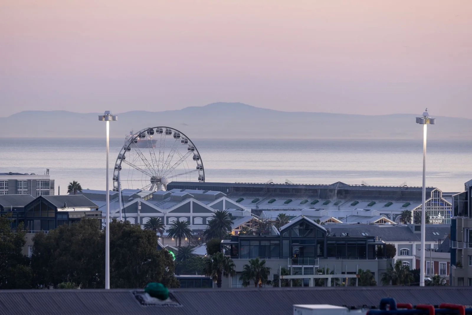 The V&A Waterfront and Cape Wheel at dawn