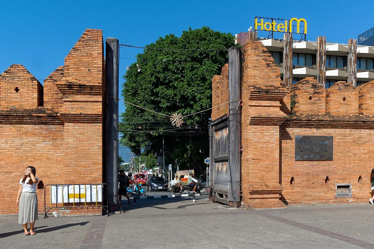 Tha Phae Gate and its plaza, the east gate of the old city wall