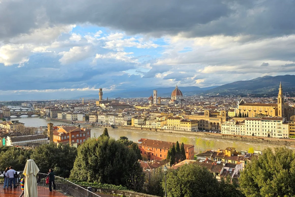 Florence from Piazzale Michelangelo — the Duomo, Palazzo Vecchio
