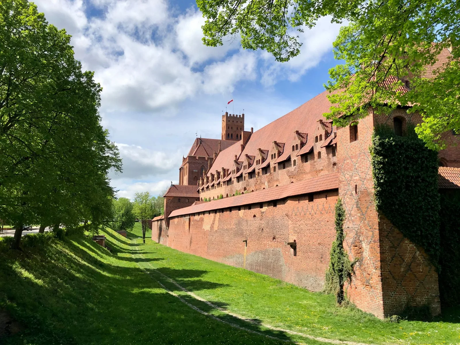 The red-brick walls of Malbork Castle