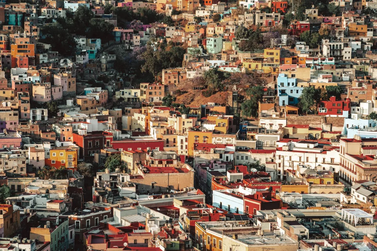 Coloured houses stacked across the hillsides of Guanajuato