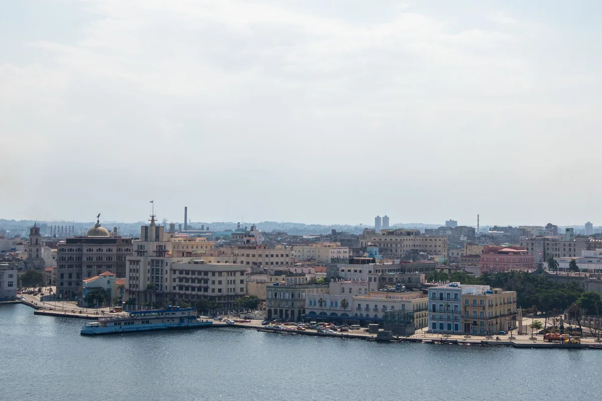 Havana across its bay, the Capitolio dome rising over Habana Vieja