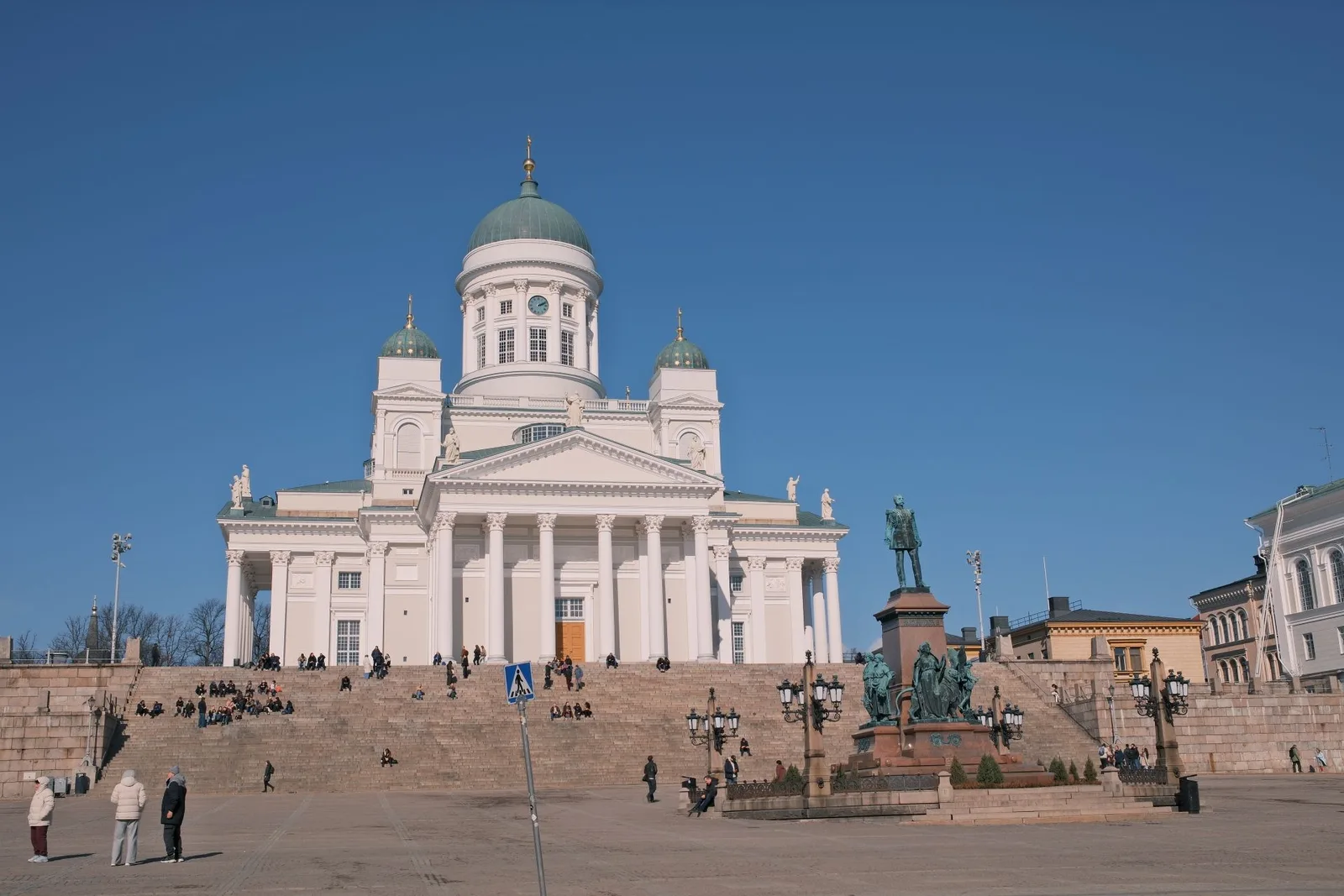 Helsinki Cathedral above Senate Square