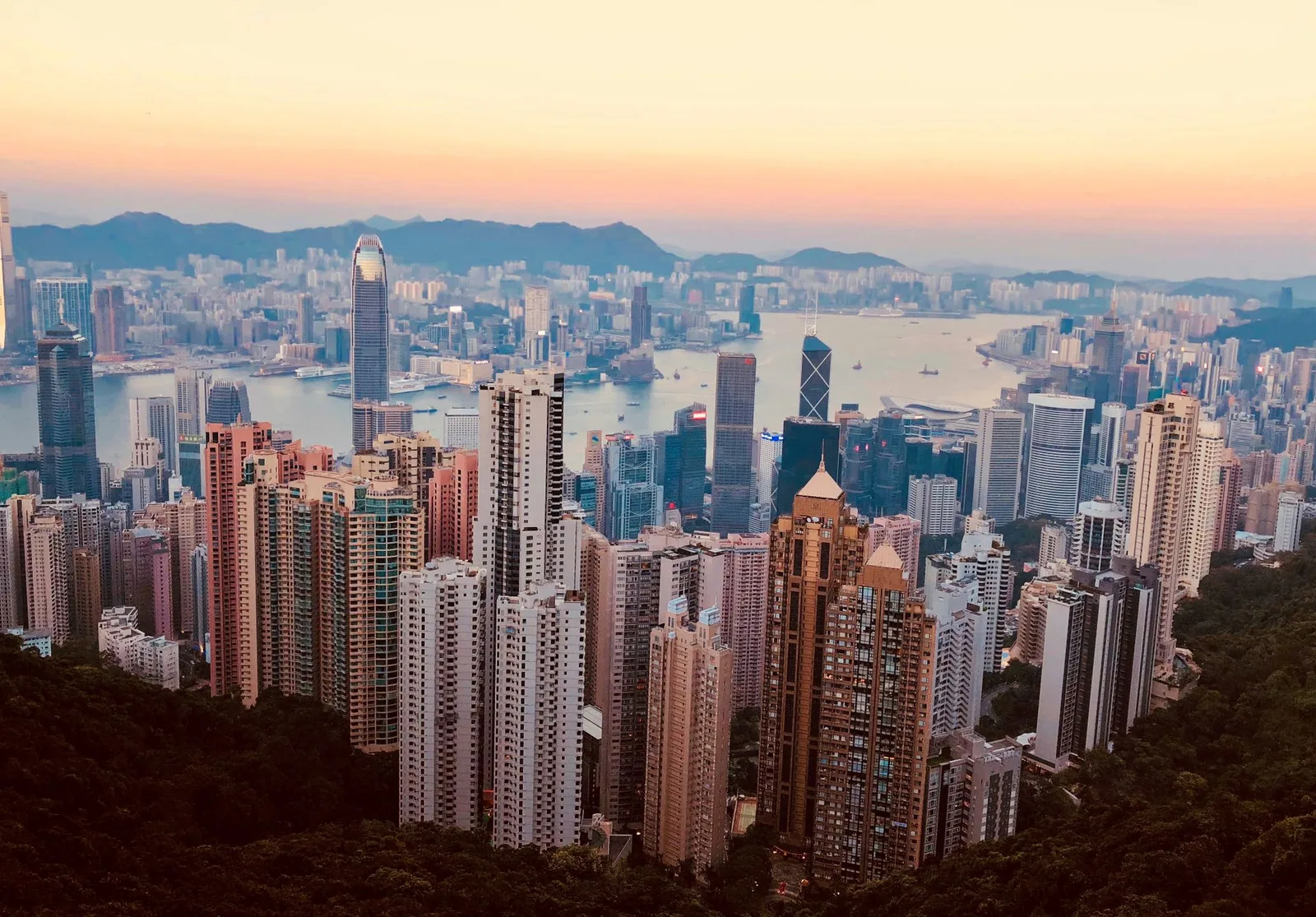 Victoria Harbour skyline from Victoria Peak