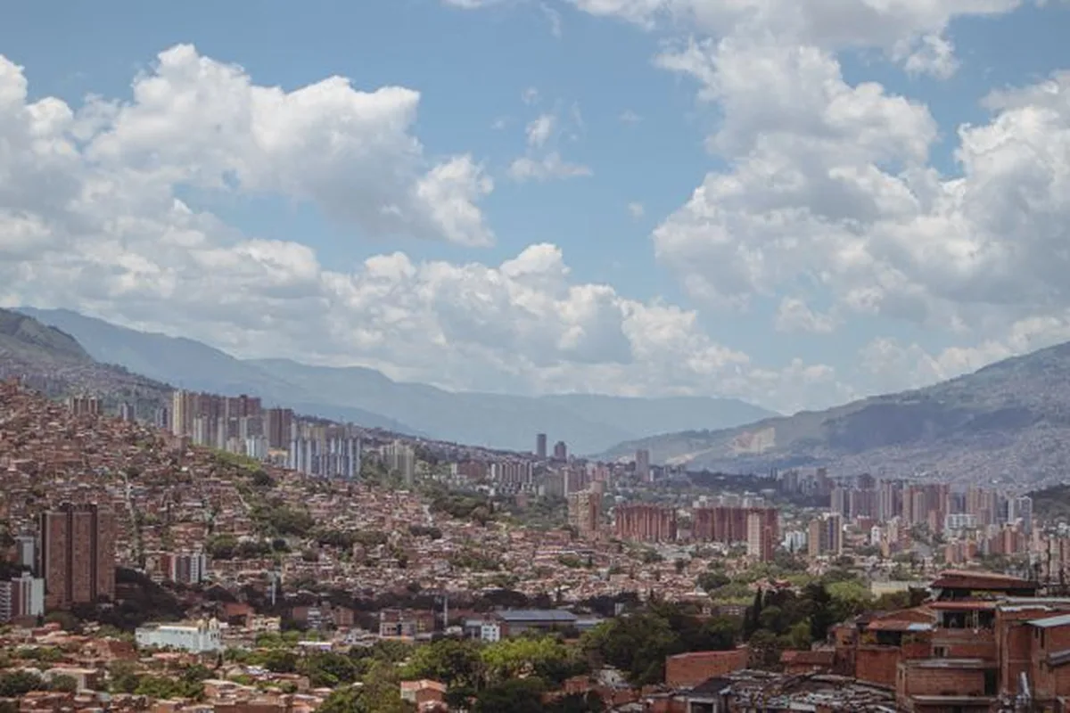 Medellin spread across the Aburra Valley under a big sky