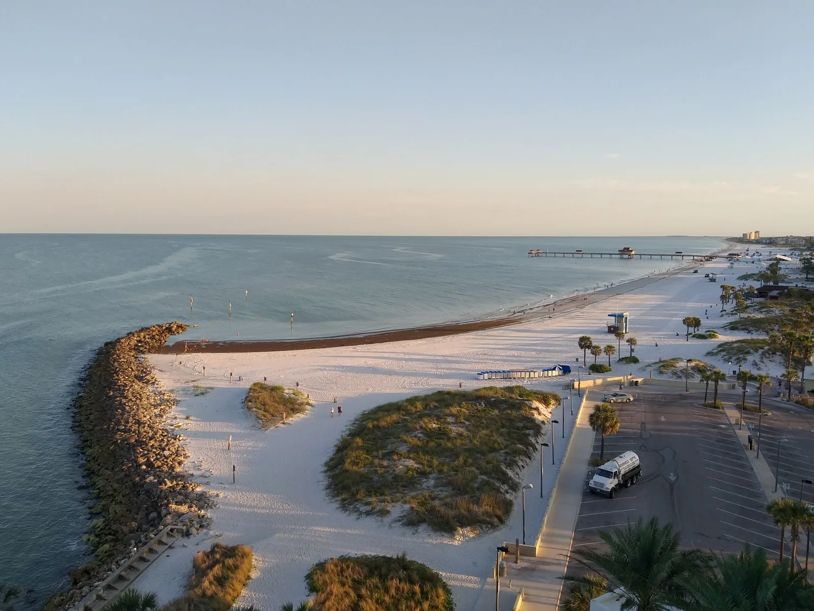 White sand and calm Gulf water at Clearwater Beach