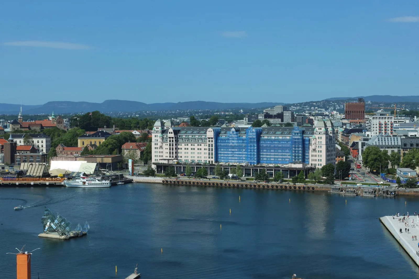 The Oslo waterfront and Aker Brygge from the harbour
