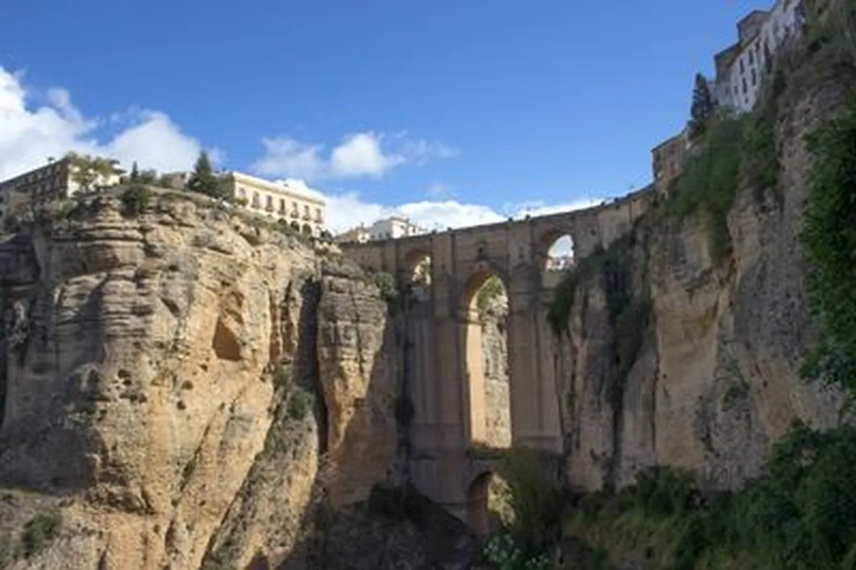 The Puente Nuevo spanning the El Tajo gorge in Ronda, with the old town on the cliff