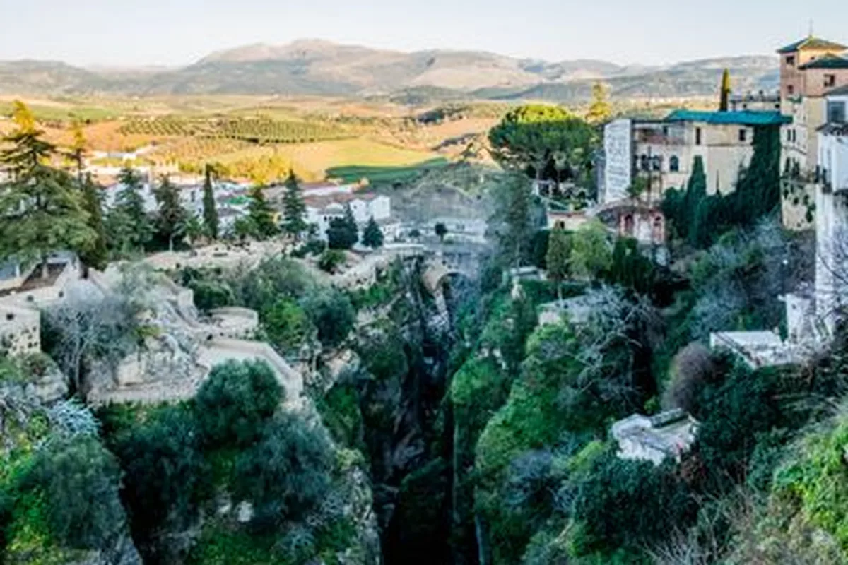 The El Tajo gorge and the countryside below Ronda
