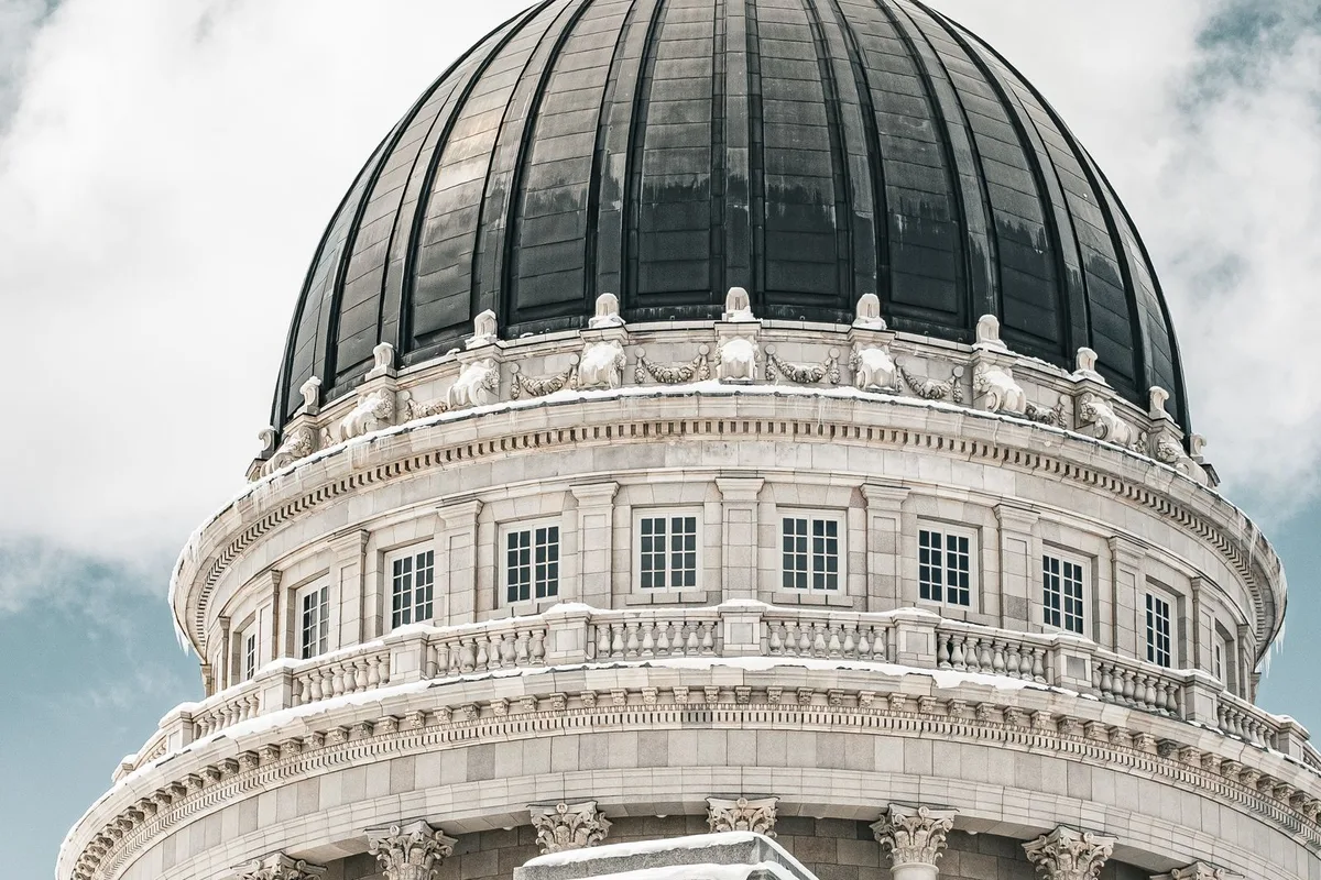 The dome of the Utah State Capitol in Salt Lake City
