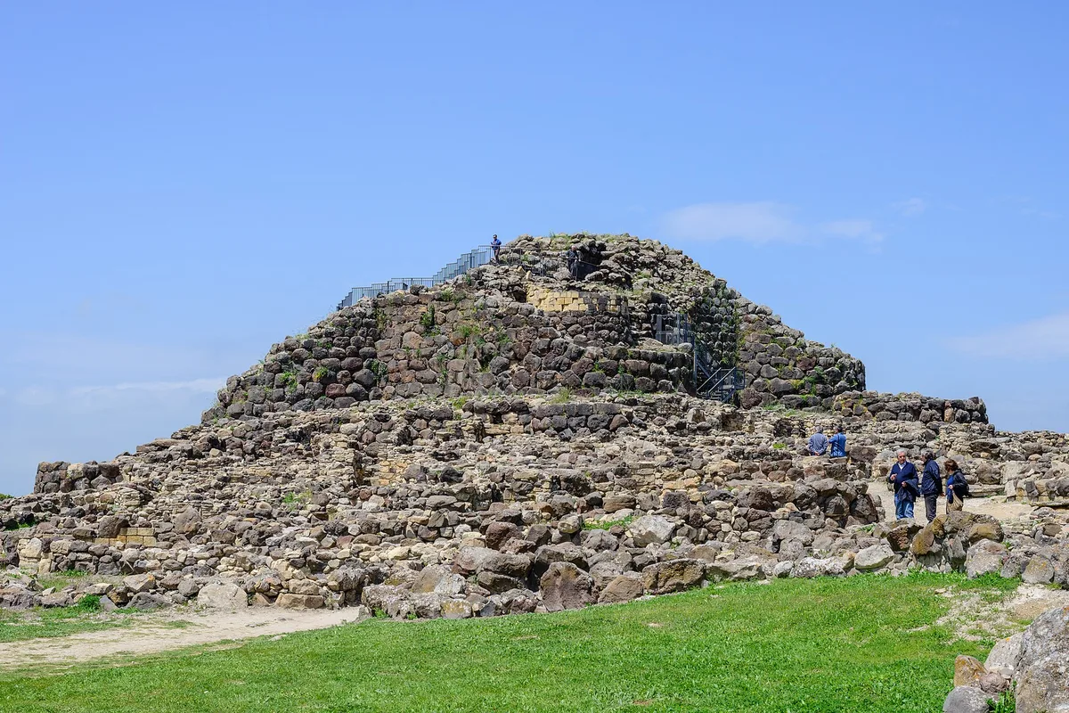 The stone towers and village ruins of Su Nuraxi di Barumini, Sardinia's UNESCO-listed nuraghe