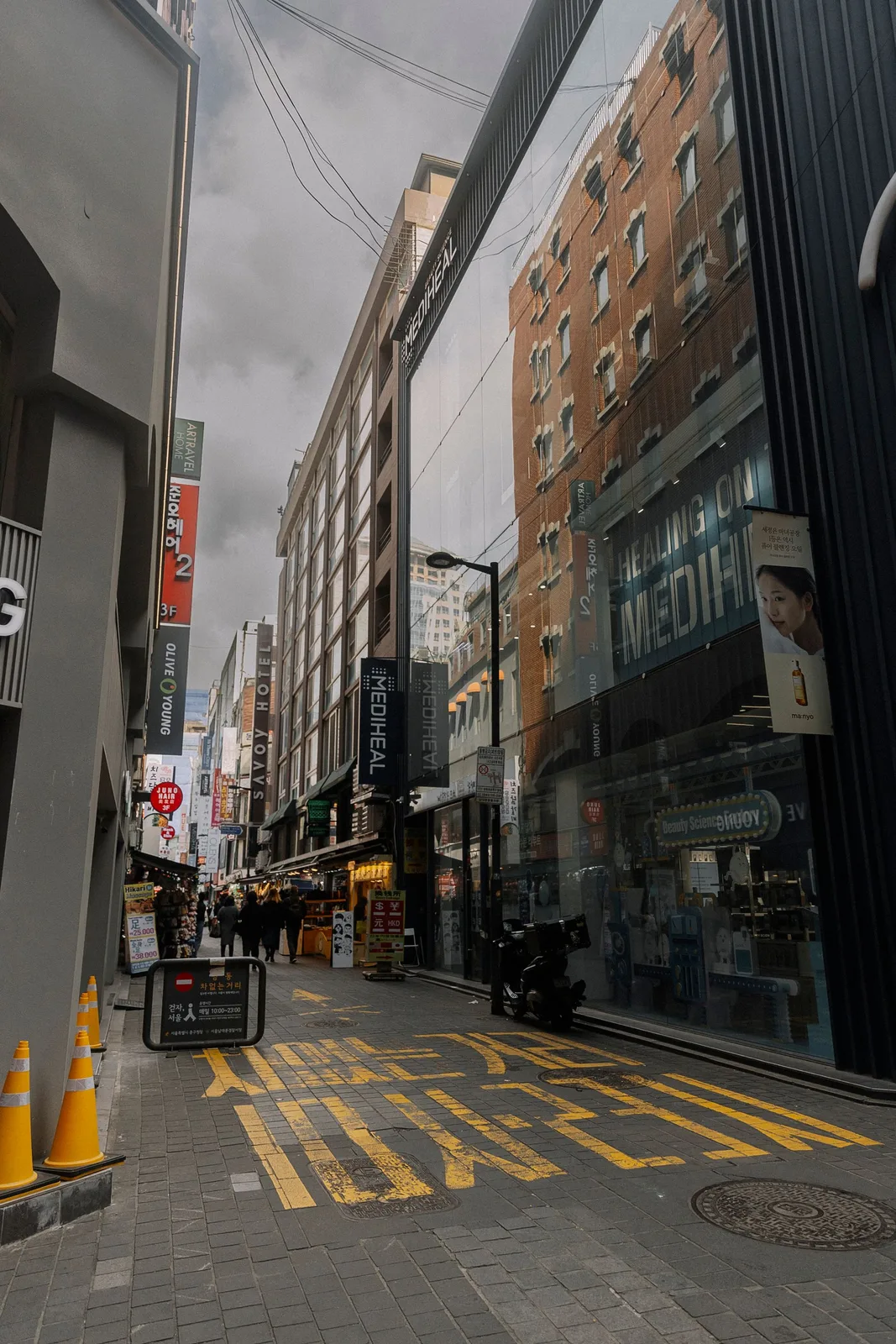 Myeongdong shopping street at night