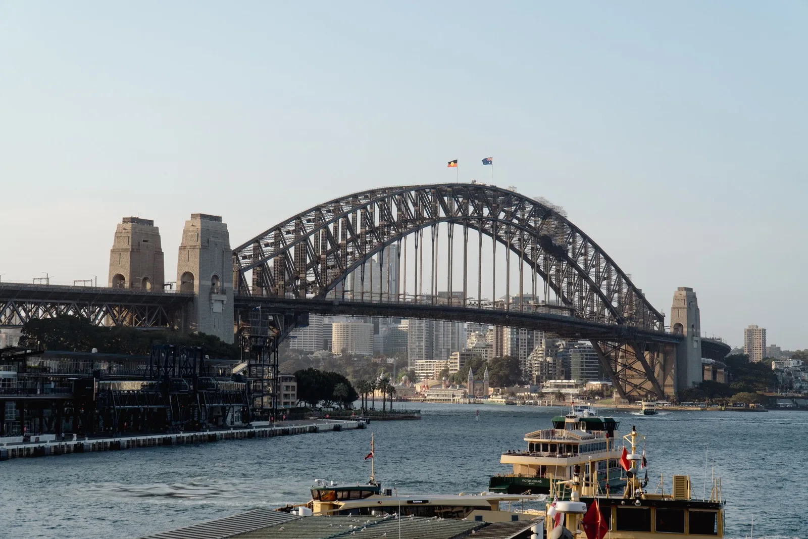 Sydney Harbour Bridge with ferries