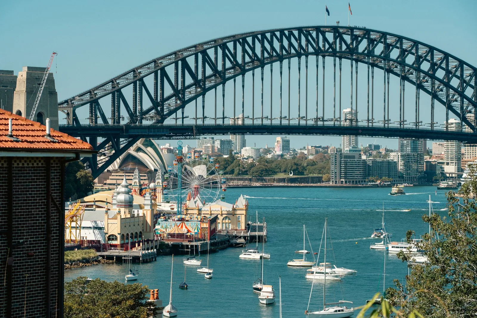 Sydney Harbour Bridge, Luna Park and the Opera House