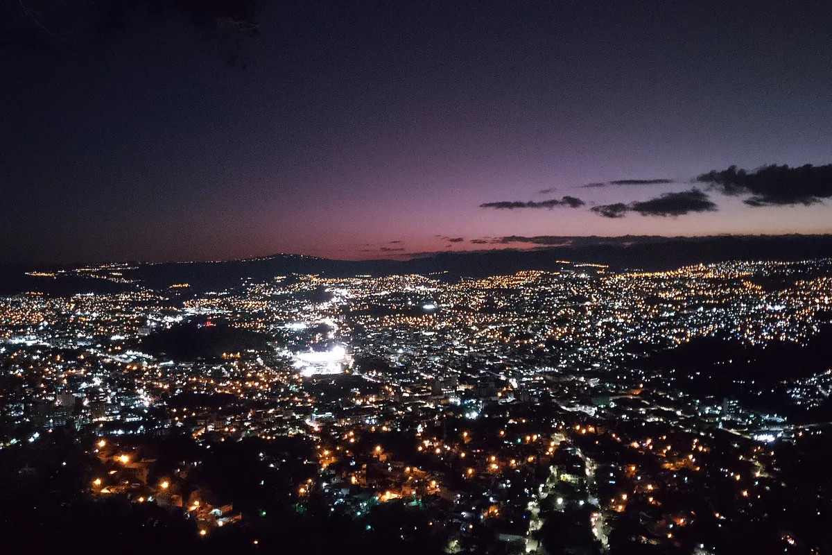 Tegucigalpa at dusk, the capital