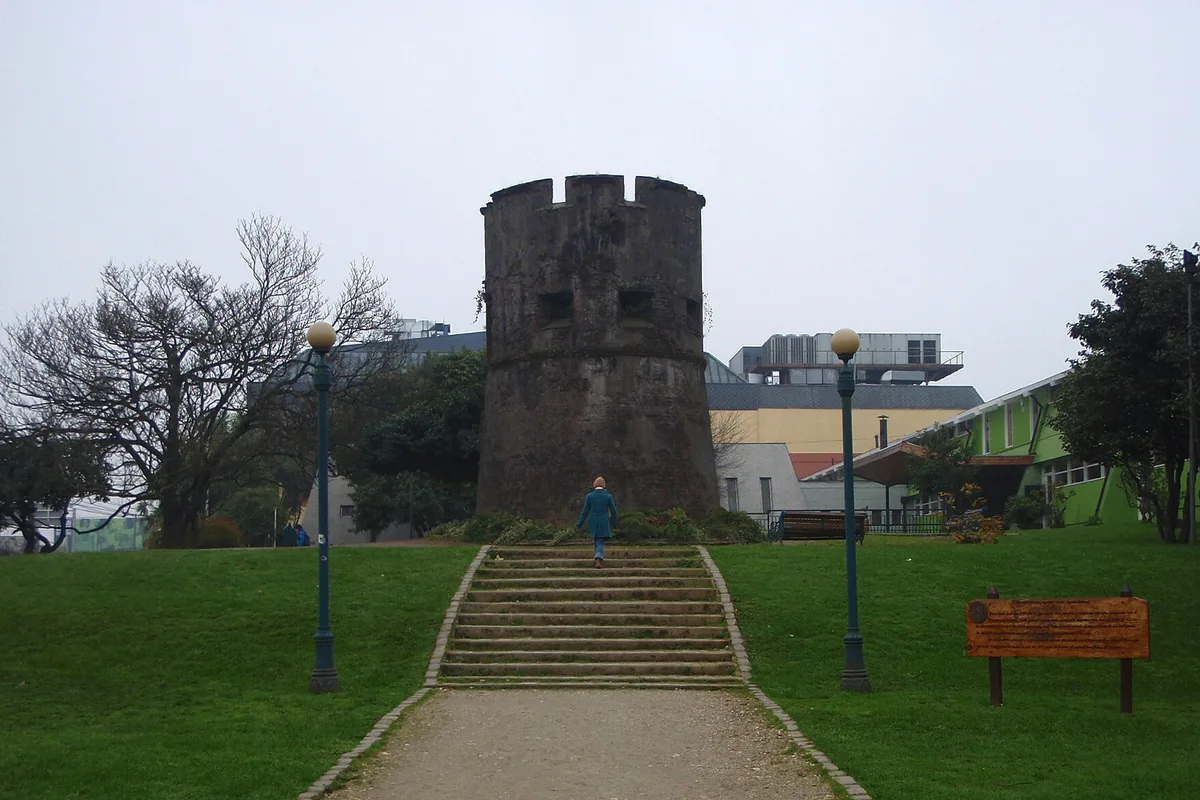 The Torreón del Barro, a Spanish colonial watchtower on Valdivia's old defence line