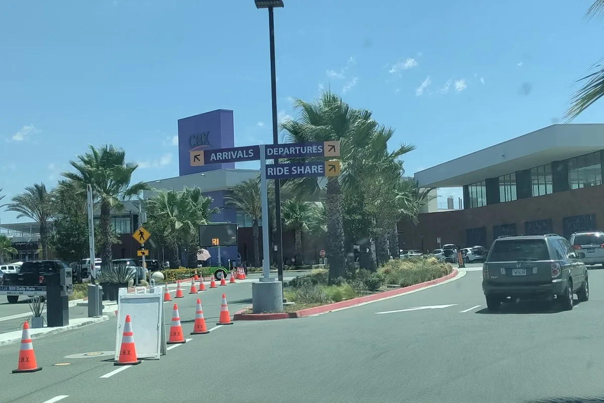 The approach road to the Cross Border Xpress terminal at Tijuana airport, the valley's gateway for San Diego arrivals